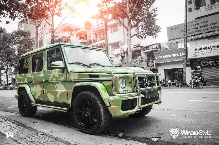  Mercedes-AMG G63 Green Camo by WrapStyle 2017 года  (фото 2 из 4)